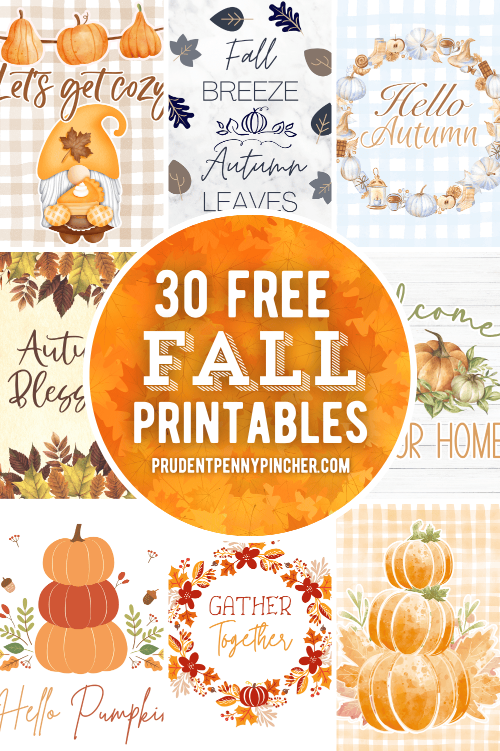 30 free fall printables for fall decorating - prudent penny pincher